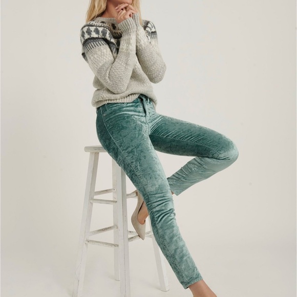 Lucky Brand Mid Rise Ava Skinny Velvet Jean Antartica Size 26/2 - Picture 6 of 11